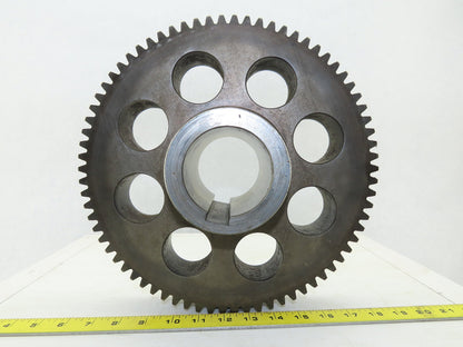 303mm OD 74T 13mm Pitch 45mm Wide 70mm Bore External Tooth Spur Gear
