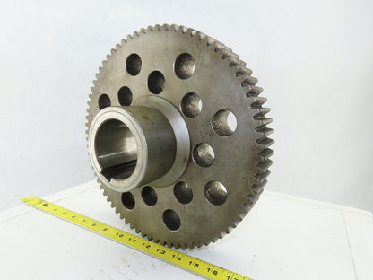 303mm OD 74T 13mm Pitch 45mm Wide 70mm Bore External Tooth Spur Gear