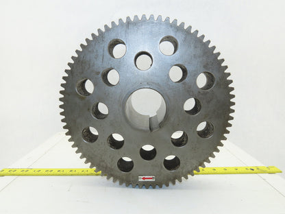 303mm OD 74T 13mm Pitch 45mm Wide 70mm Bore External Tooth Spur Gear
