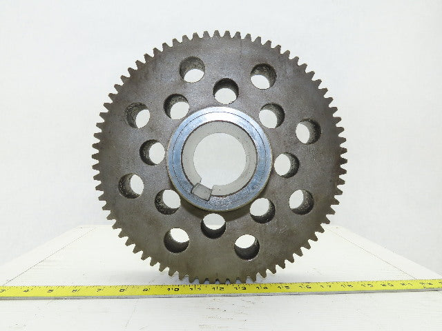303mm OD 74T 13mm Pitch 45mm Wide 70mm Bore External Tooth Spur Gear