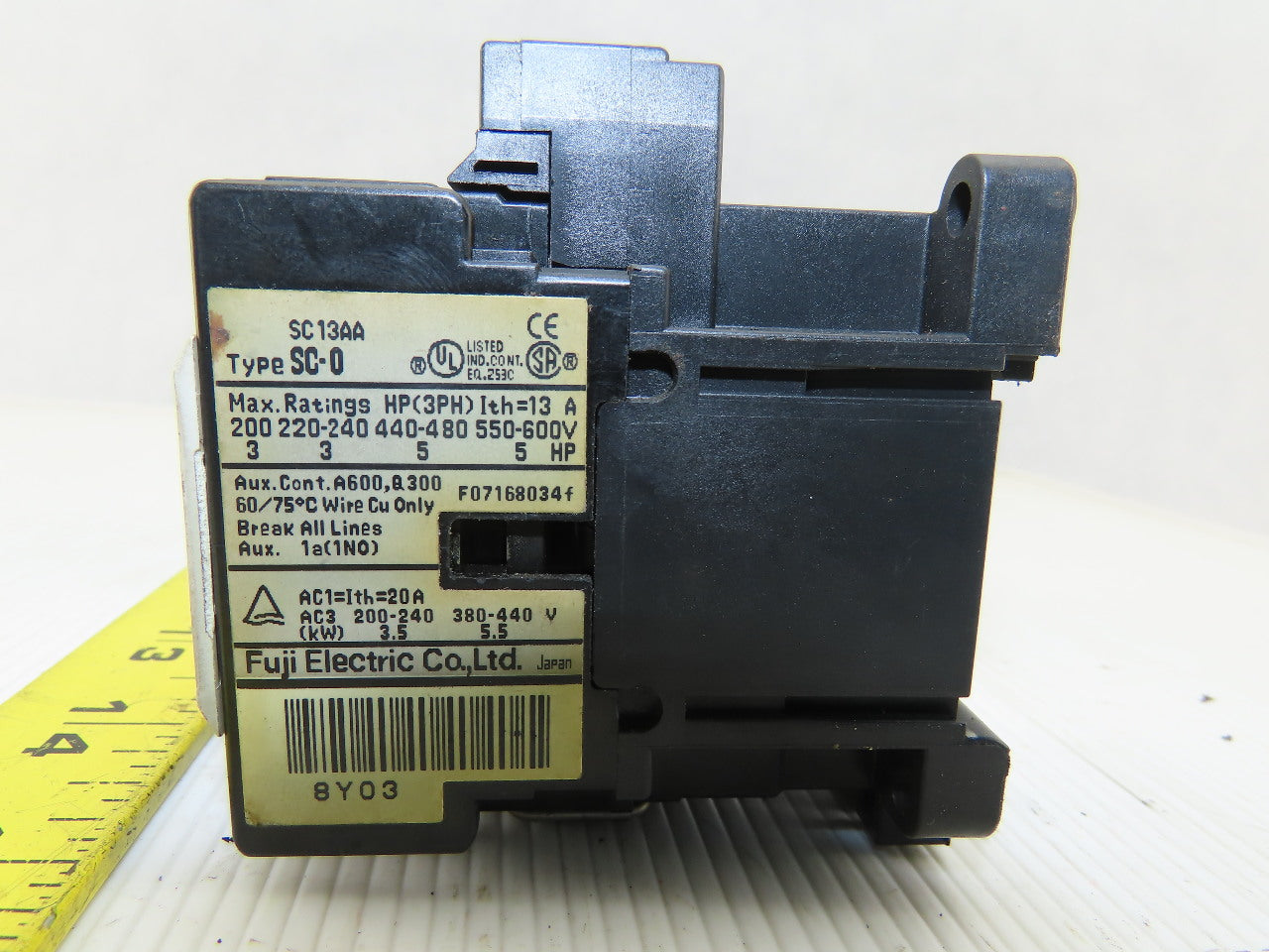 Fuji SC-0 600V 3Ph 5Hp Magnetic Contactor Lot Of 2