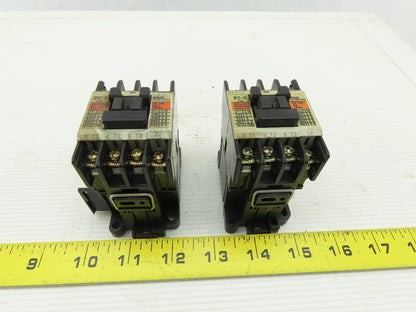 Fuji SC-0 600V 3Ph 5Hp Magnetic Contactor Lot Of 2