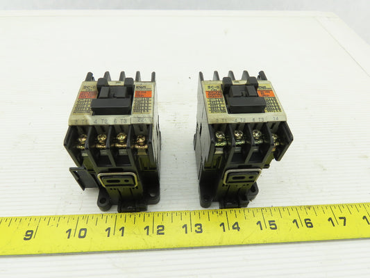 Fuji SC-0 600V 3Ph 5Hp Magnetic Contactor Lot Of 2