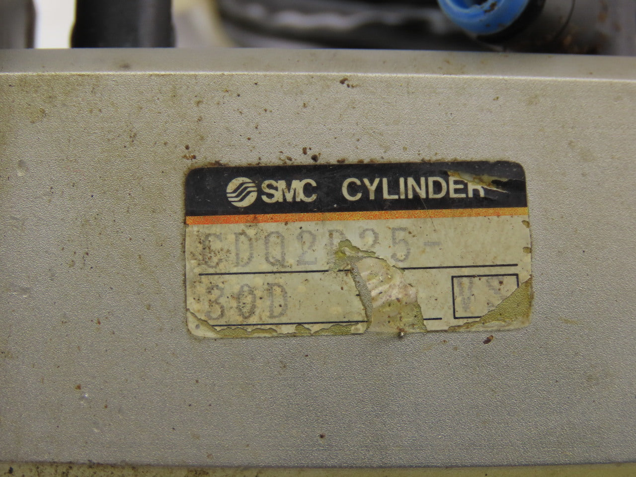 SMC CDQ2D25 Position Lock Pneumatic Cylinder Removed From Kitagawa MT4-170