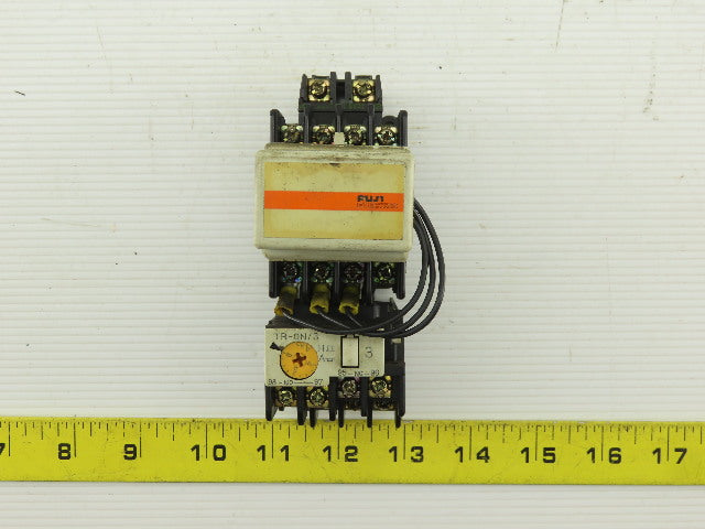 Fuji SC-0 TR-0N/3 600V 5Hp Contactor 4-6 Amp Trip Overload