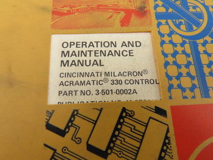 Cincinnati Cimtrol Acramatic 330 Operation Maintenance Manual Pub. No. M-2501-A1