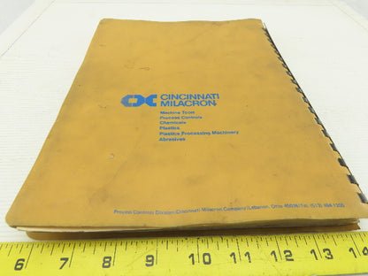 Cincinnati Milacron Acramatic 225-W Cintimatic Part Programming Guide CTL-234-MB