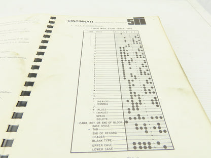 Cincinnati Milacron Acramatic 225-W Cintimatic Part Programming Guide CTL-234-MB