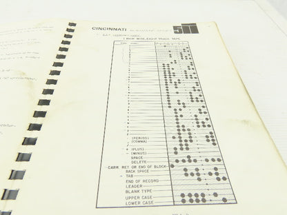 Cincinnati Milacron Acramatic 225-W Cintimatic Part Programming Guide CTL-234-MB