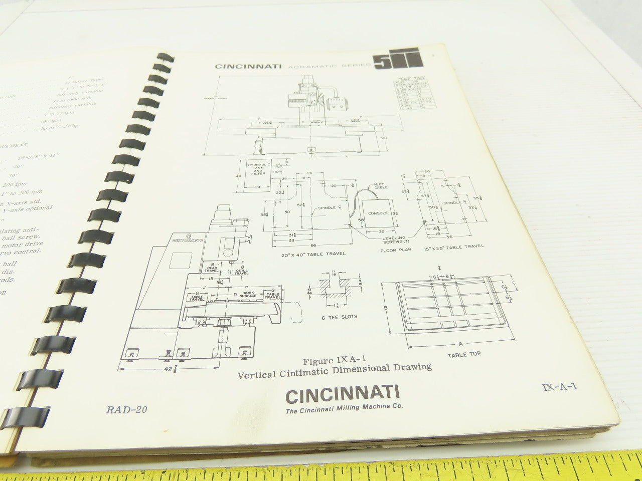Cincinnati Milacron Acramatic 225-W Cintimatic Part Programming Guide CTL-234-MB