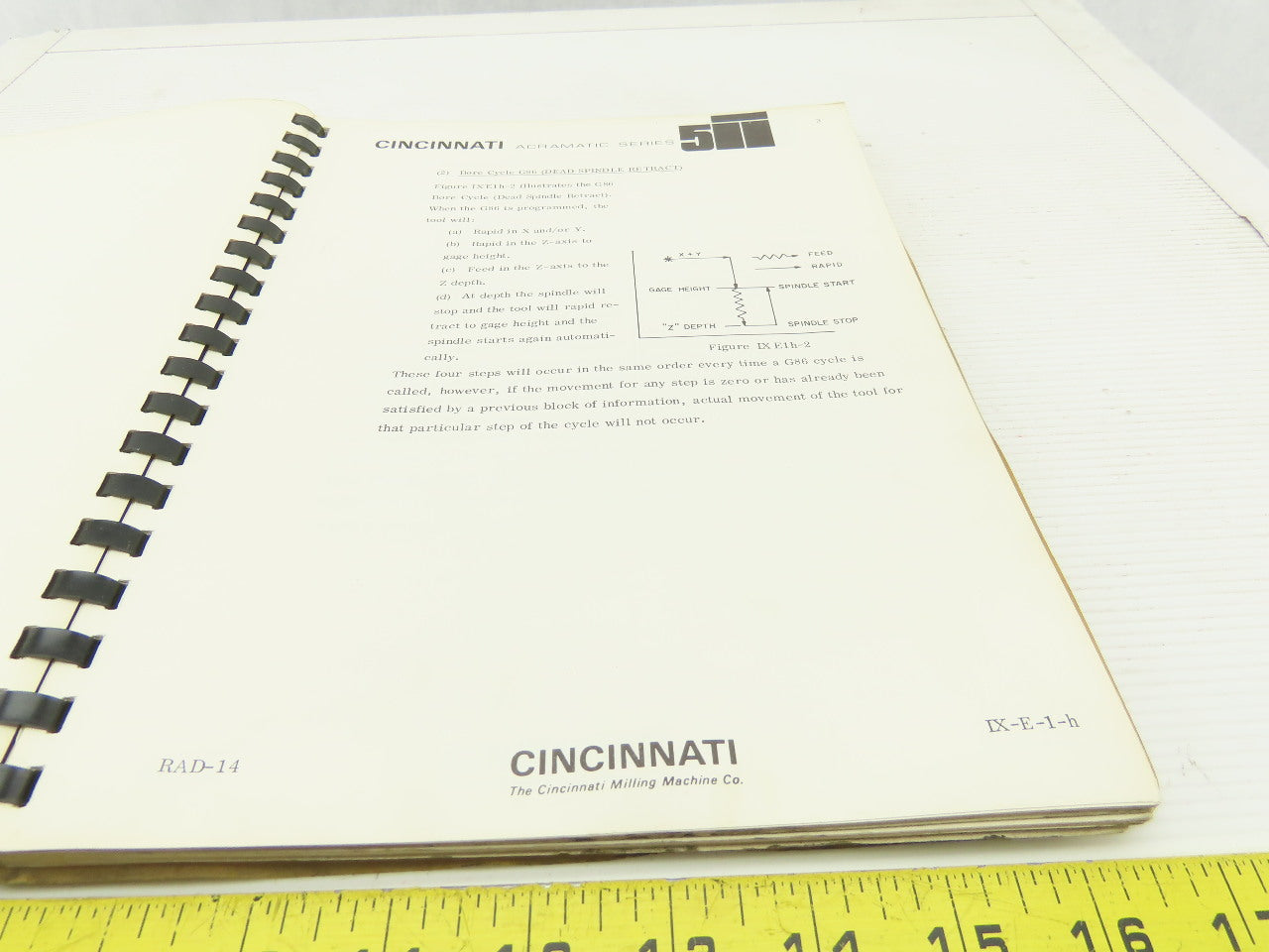 Cincinnati Milacron Acramatic 225-W Cintimatic Part Programming Guide CTL-234-MB