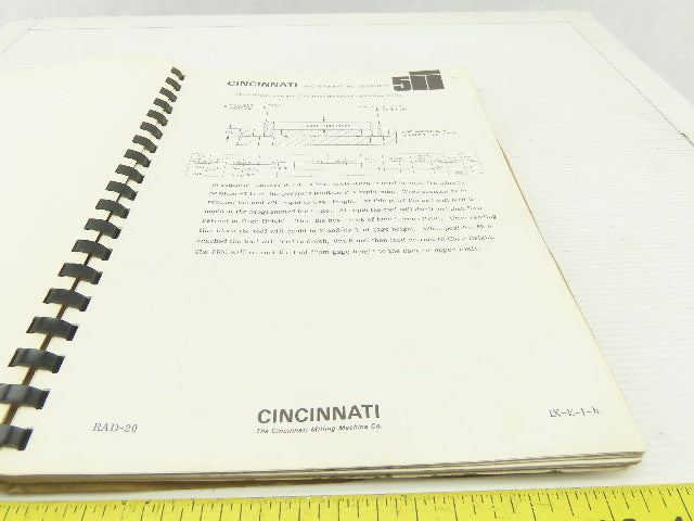 Cincinnati Milacron Acramatic 225-W Cintimatic Part Programming Guide CTL-234-MB