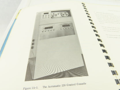 Cincinnati Acramatic Model 220 Operation Maintenance Manual Pub. No. M-2738-A1