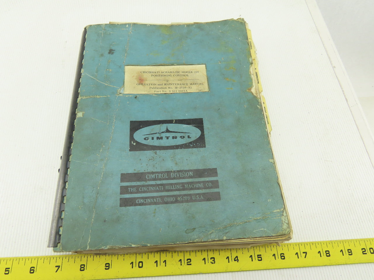 Cincinnati Acramatic Model 220 Operation Maintenance Manual Pub. No. M-2738-A1