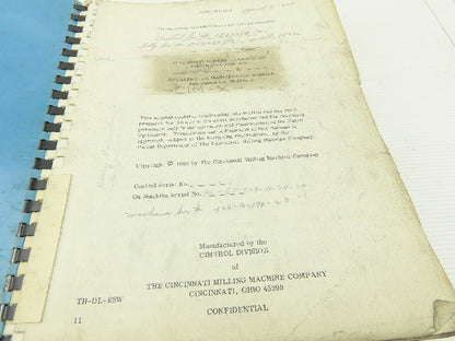 Cincinnati Acramatic Model 220 Operation Maintenance Manual Pub. No. M-2738-A