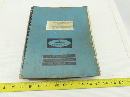 Cincinnati Acramatic Model 220 Operation Maintenance Manual Pub. No. M-2738-A
