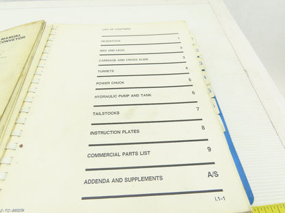 Cincinnati Cinturn Series 2216 & 2220 Parts Manual Pub. No. 2-TC-89020