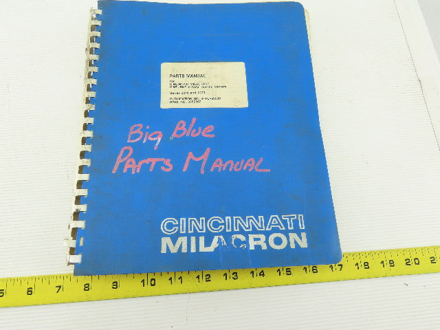 Cincinnati Cinturn Series 2216 & 2220 Parts Manual Pub. No. 2-TC-89020