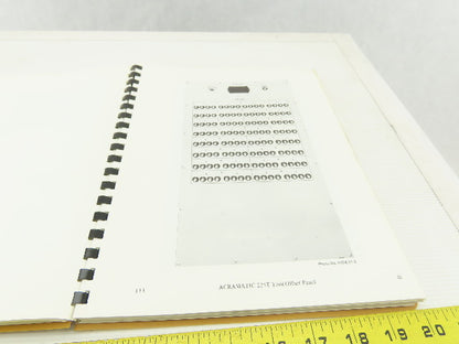 Cincinnati Acramatic 225T 5X Control Service Manual 3 501 0155A