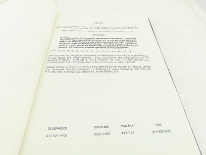 Giddings & Lewis Masterline GE Fanuc 10TF CNC Programming Manual 108-24018-02