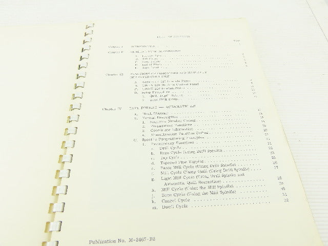 Cincinnati Acramatic M-2467-B2 Series 200 Control Programmers Manual