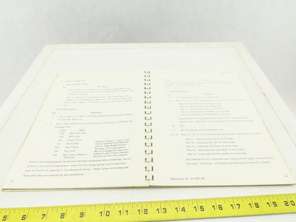 Cincinnati Acramatic M-2467-B2 Series 200 Control Programmers Manual