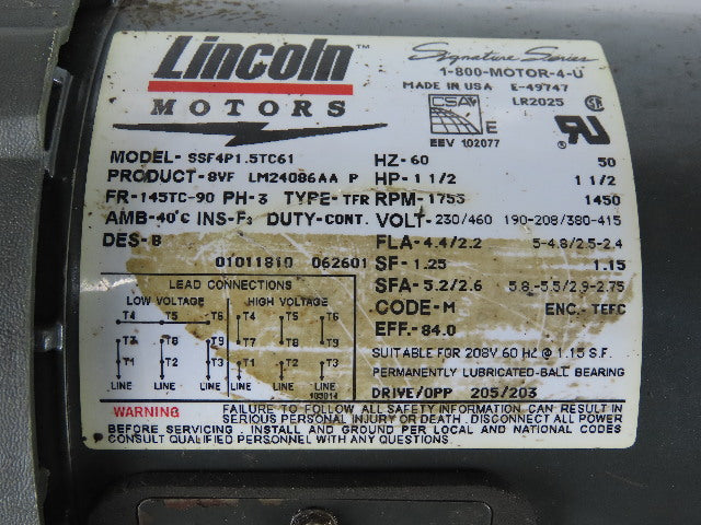 Graham T10L 1-1/2Hp 3Ph 230/460V 50 L Capacity Hydraulic Power Unit