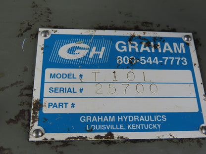 Graham T10L 1-1/2Hp 3Ph 230/460V 50 L Capacity Hydraulic Power Unit