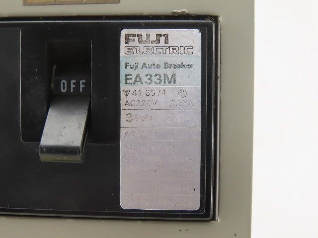 Fuji NRAB 111X EA33M 24A Circuit Breaker Main 5-15A Secondary Breaker Panel