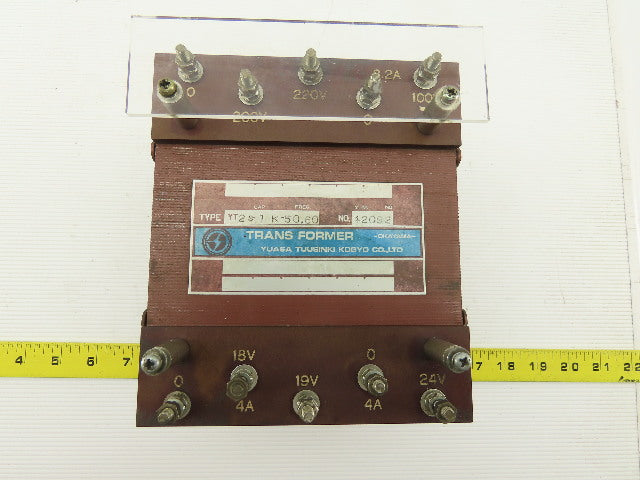 Yuasa YT2S-1K-50.60 100-200/220V Primary 18-19/24V Secondary Transformer