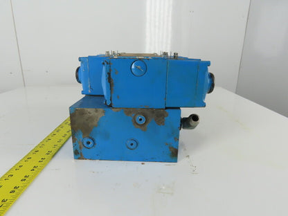 Rexroth 4WE10E21 4/3 Position Solenoid Directional Regulated Valve Bank 110V