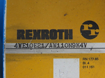 Rexroth 4WE10E21 4/3 Position Solenoid Directional Regulated Valve Bank 110V