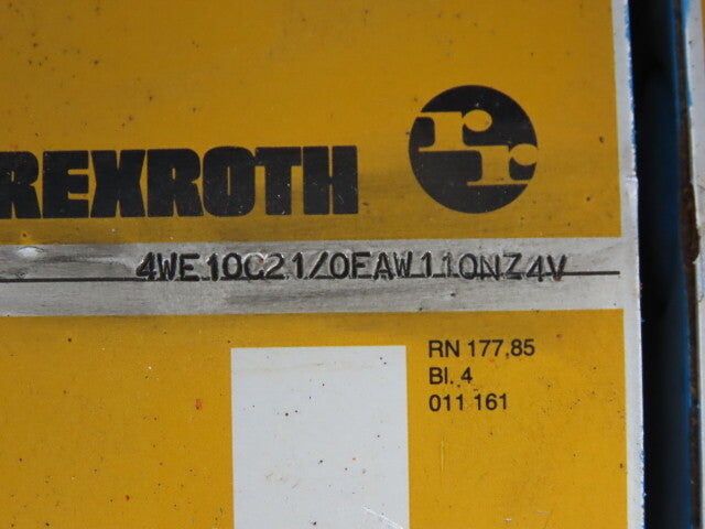 Rexroth 4WE10E21 4/3 Position Solenoid Directional Regulated Valve Bank 110V