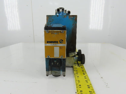 Rexroth 4WE10C21/0FAW110NZ4V Regulated Hydraulic Valve Manifold Block Ass'y 110V