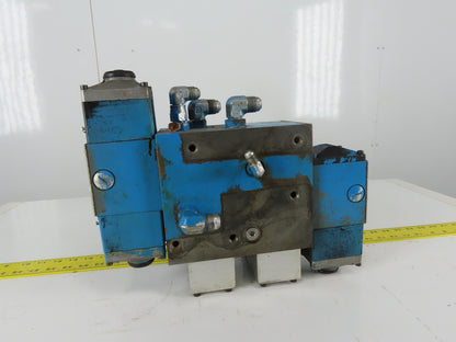 Rexroth 4WE10C21/0FAW110NZ4V Regulated Hydraulic Valve Manifold Block Ass'y 110V