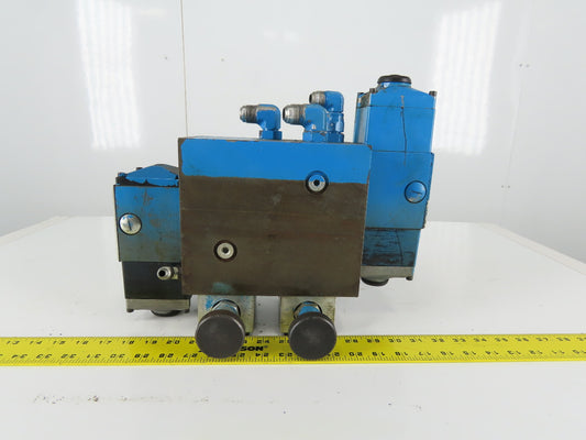 Rexroth 4WE10C21/0FAW110NZ4V Regulated Hydraulic Valve Manifold Block Ass'y 110V