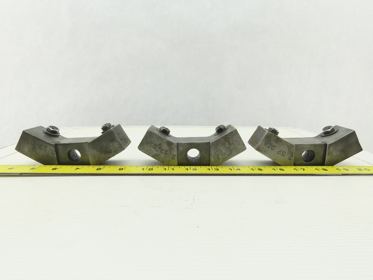 Custom 5.57" Diameter OD Round Stock Lathe 3 Piece Jaw For 8" Chuck