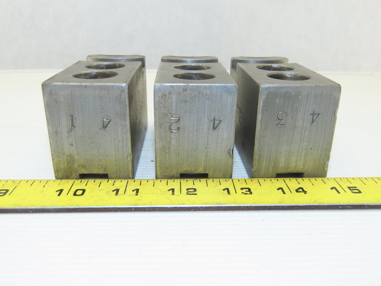 Dillon KW8 Serrated 1.5mm x 60° Soft Steel Lathe 8" Chuck Jaws Set of 3