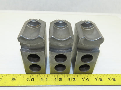 Dillon KW8 Serrated 1.5mm x 60° Soft Steel Lathe 8" Chuck Jaws Set of 3