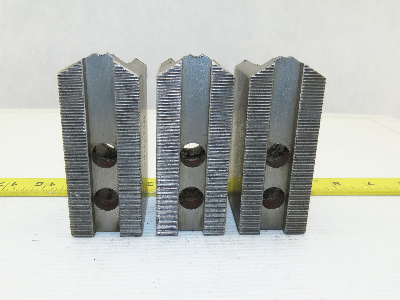 Dillon KW8 Serrated 1.5mm x 60° Soft Steel Lathe 8" Chuck Jaws Set of 3