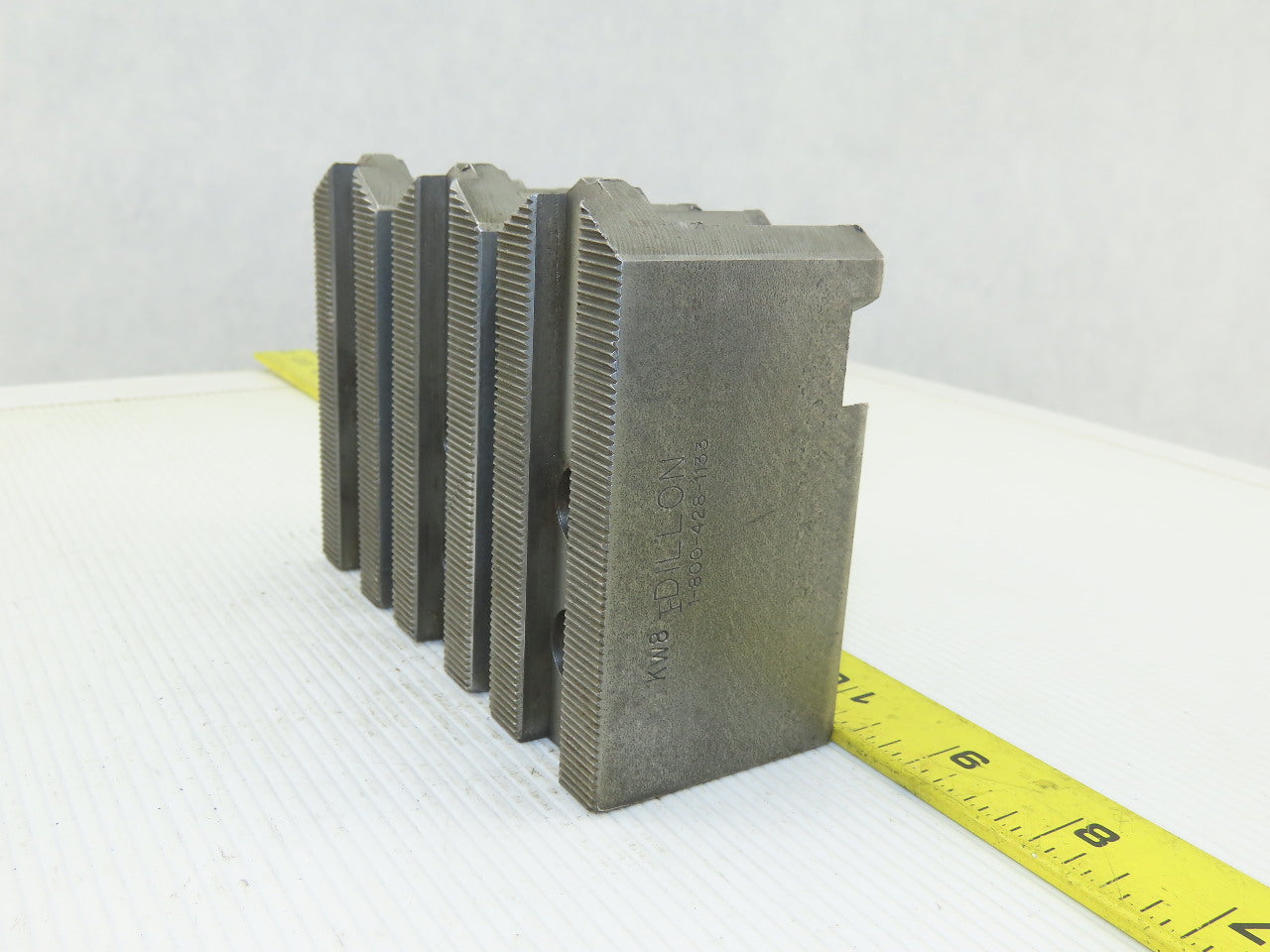Dillon KW8 Serrated 1.5mm x 60° Soft Steel Lathe 8" Chuck Jaws Set of 3