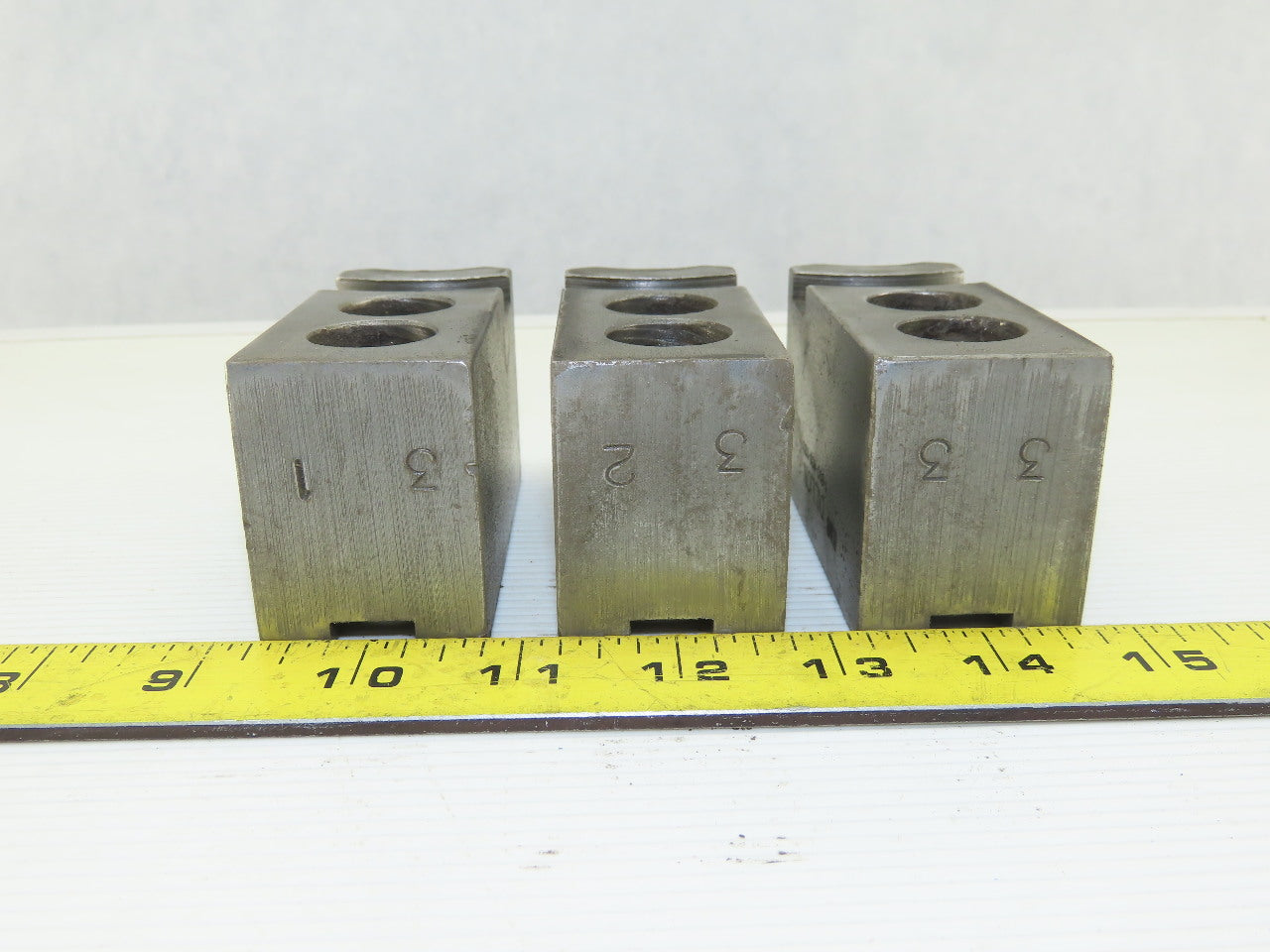 Dillon KW8 Serrated 1.5mm x 60° Soft Steel Lathe 8" Chuck Jaws Set of 3