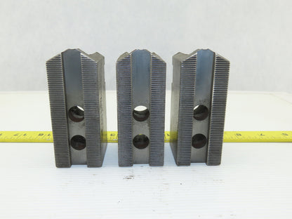 Dillon KW8 Serrated 1.5mm x 60° Soft Steel Lathe 8" Chuck Jaws Set of 3