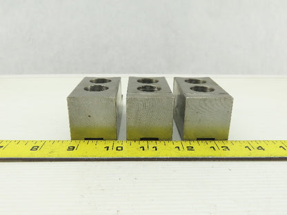 Serrated 1.5mm x 60° Soft Steel Lathe 8" Chuck Step Jaws Set of 3