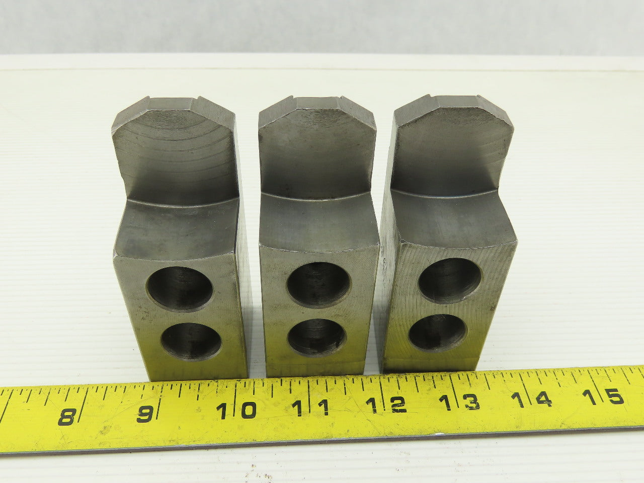 Serrated 1.5mm x 60° Soft Steel Lathe 8" Chuck Step Jaws Set of 3