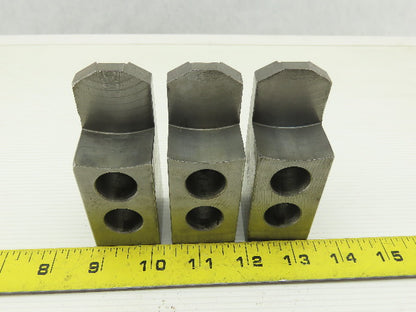 Serrated 1.5mm x 60° Soft Steel Lathe 8" Chuck Step Jaws Set of 3