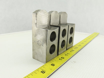 Serrated 1.5mm x 60° Soft Steel Lathe 8" Chuck Step Jaws Set of 3