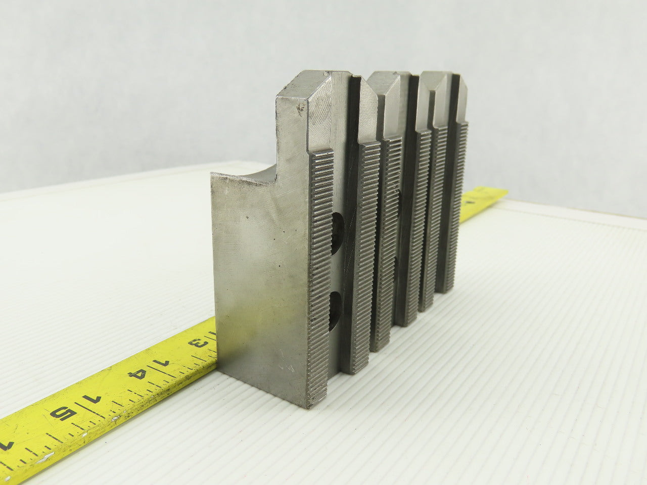 Serrated 1.5mm x 60° Soft Steel Lathe 8" Chuck Step Jaws Set of 3