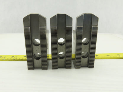 Serrated 1.5mm x 60° Soft Steel Lathe 8" Chuck Step Jaws Set of 3