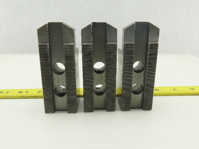 Serrated 1.5mm x 60° Soft Steel Lathe 8" Chuck Step Jaws Set of 3